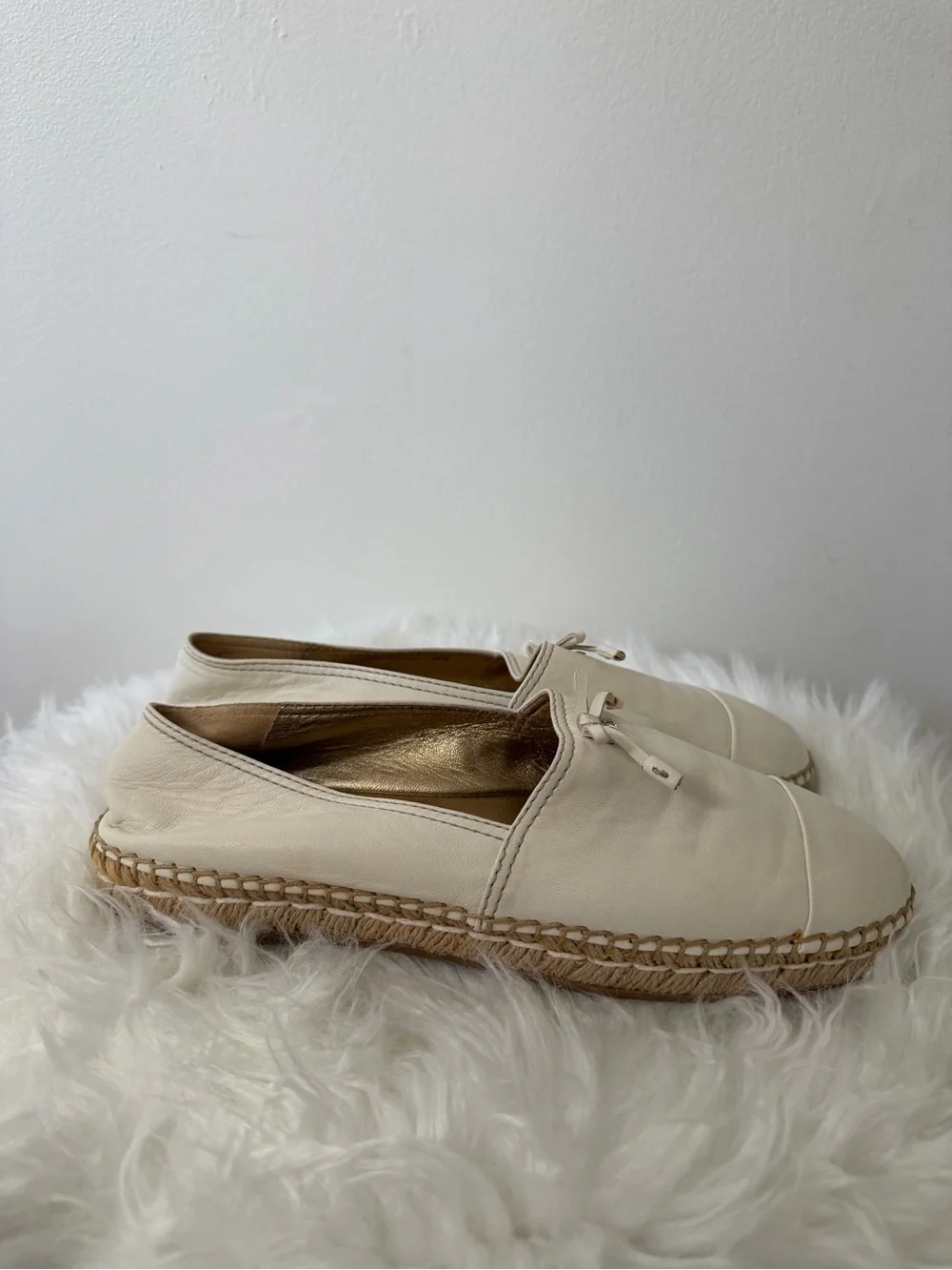 Prada Leather Espadrille Flats